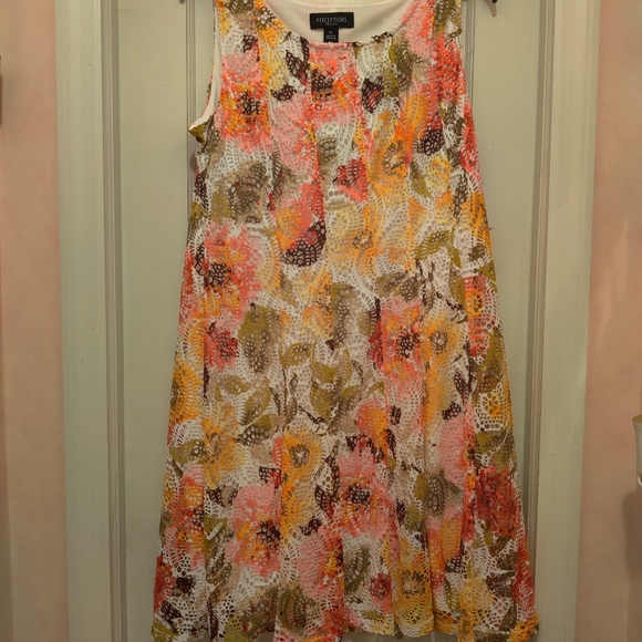 Perceptions NY Petite Lace Coral Dress NWT - Picture 9 of 10